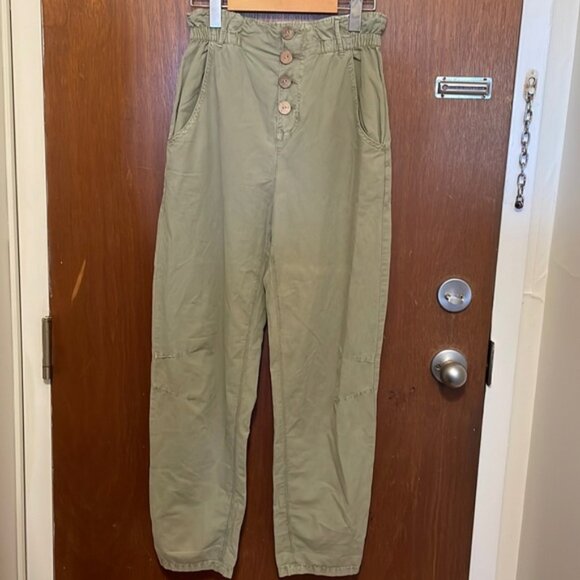 NWT Zara Baggy Rustic Paperbag Pants - Picture 4 of 12